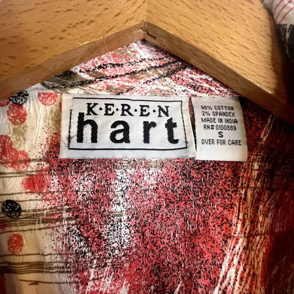 Keren Hart Vintage Textured Artistic Abstract Jacket Size Small - Picture 8 of 10